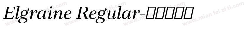 Elgraine Regular字体转换